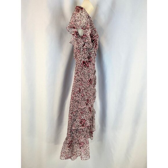 Shoshanna Maroon Gold Elnora Midi Dress $455 - Picture 11 of 14